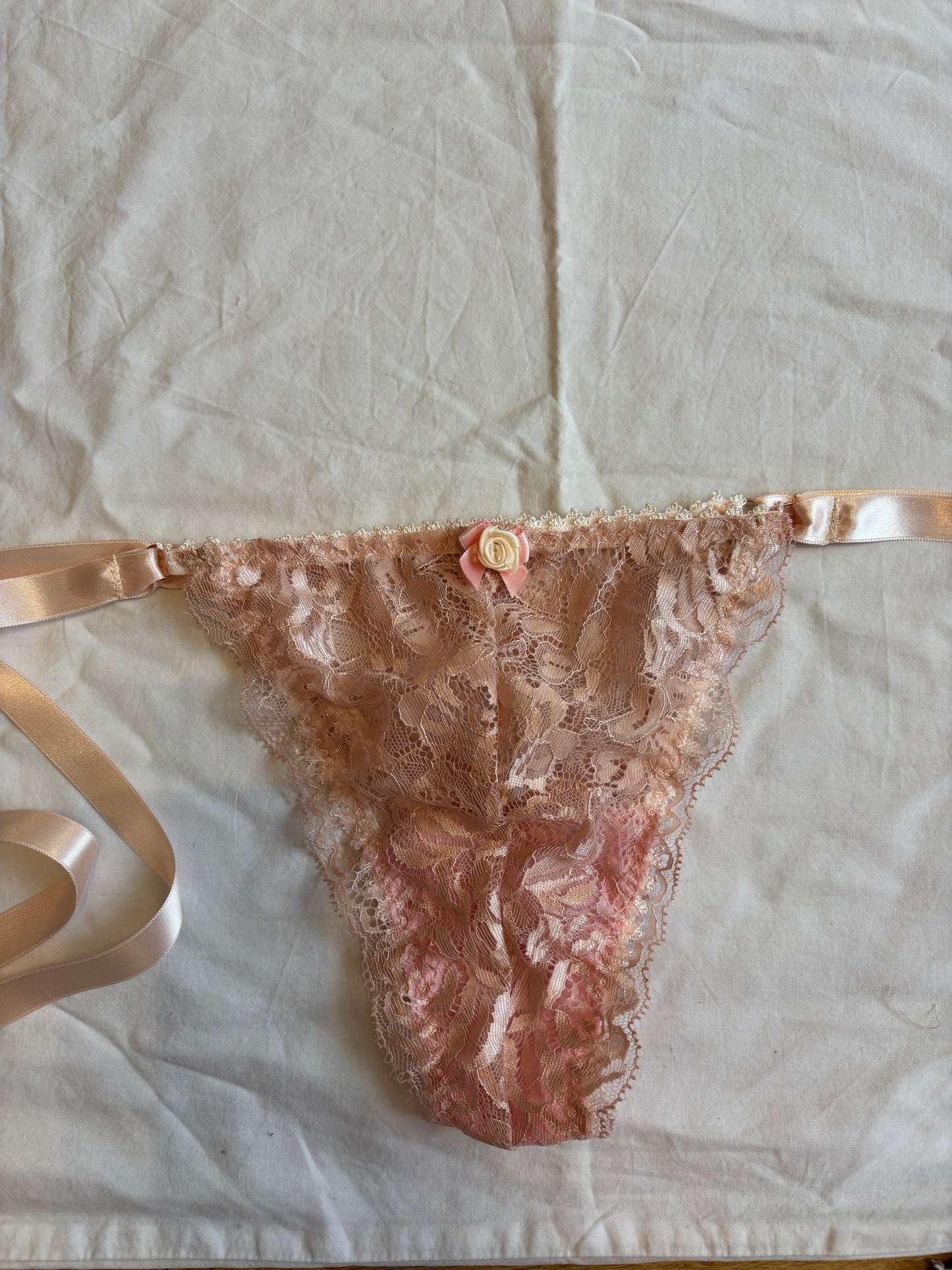 Pretty in Pink Tie Bra & Thong